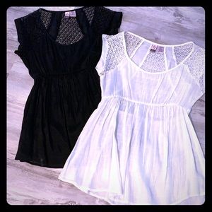 ~One~ Love on a Hanger Black or White lace top